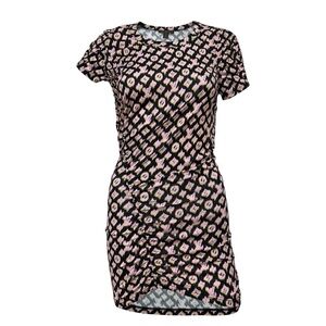 Louis Vuitton Black and Pink Mini Dress